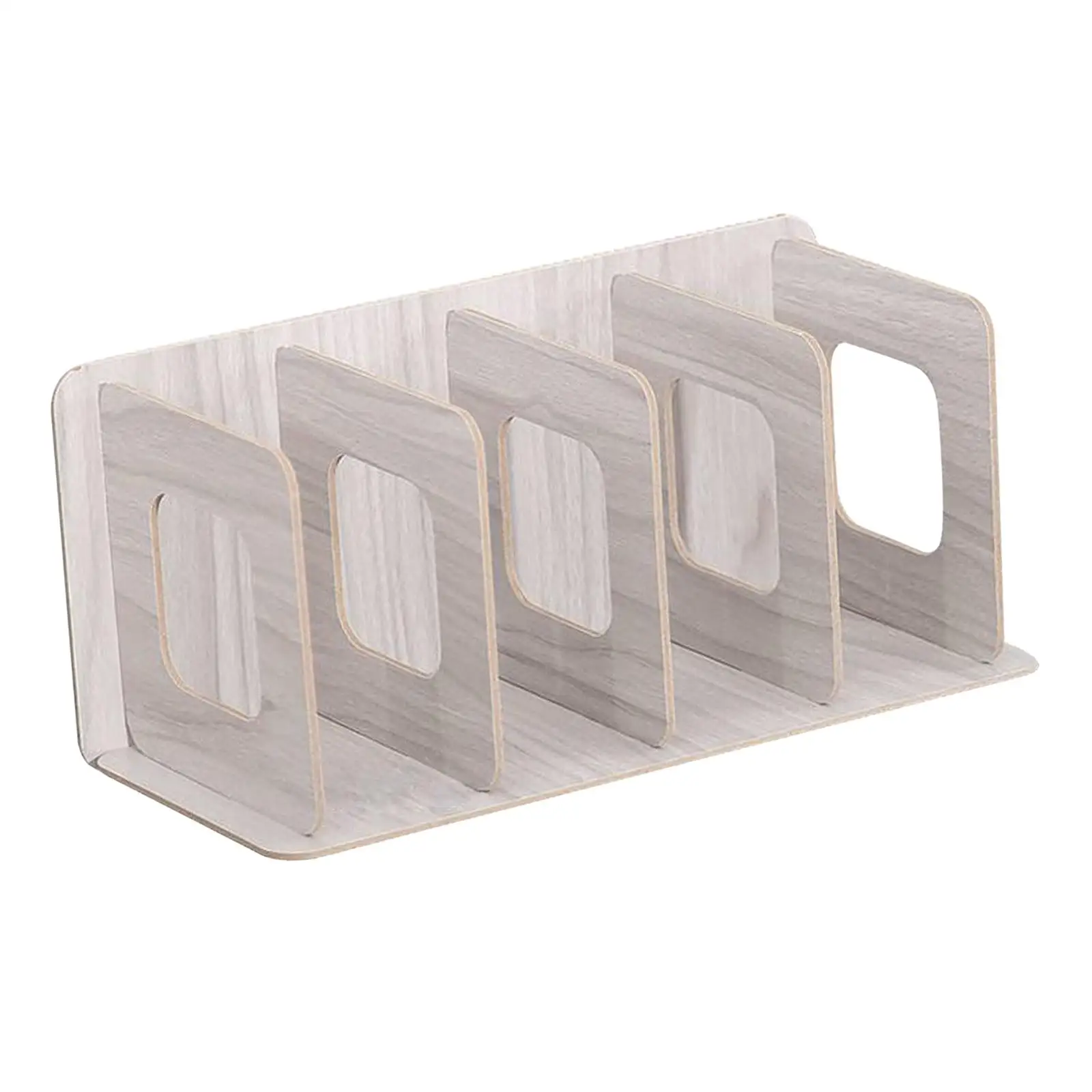 Wooden CD Rack CD Collections files Holder Office DIY Organizer Holder Stand
