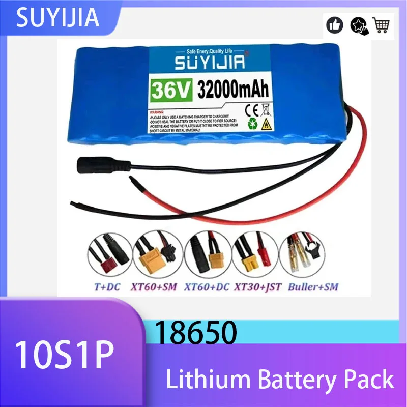 

18650 Rechargeable 36V Lithium Battery Pack 10S1P High Power 30Ah Suitable for Electric Bicycles and Scooters with Built-in BMS