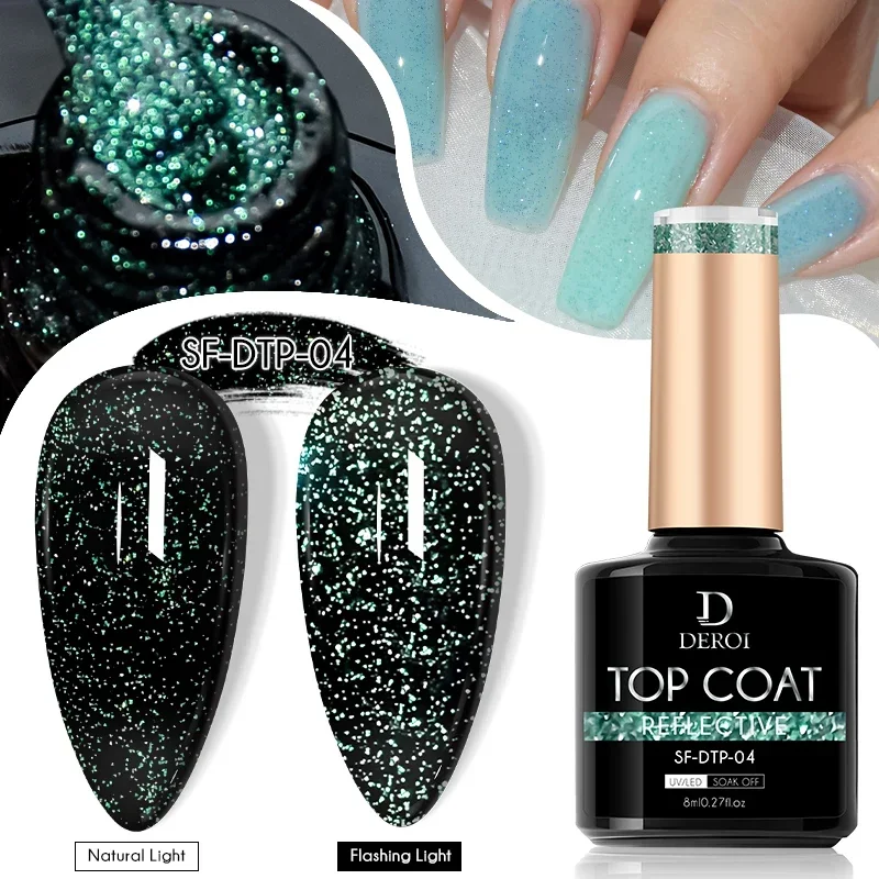 Super Top Coat Matte No Wipe Topcoat Glitter Clear Gel Base Coat Varnish Soak Off Nude UV Gel Nail Art Accessories for Manicure 5