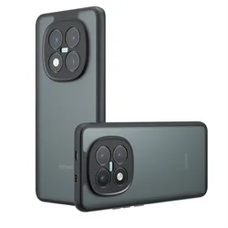 Durable Matte Protective Phone Case with Soft TPU Frame for Poco M8 Pro (Black)