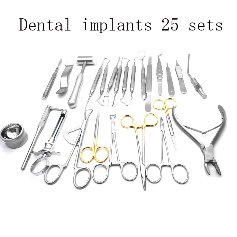 

Dental and stomatology tool set Dental implant instrument set 25 sets basic instrument set