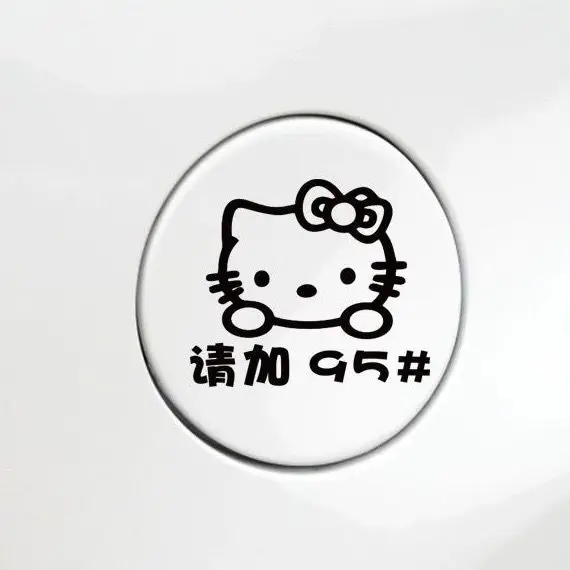 

Sanrio Hello Kitty Kawaii Anime Car Decoration Universal Fuel Tank Cap Sticker Car Stickers Water Proof Car Door Cover Cute 2023