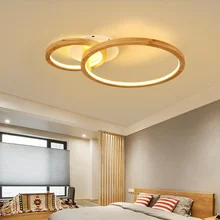  Solid Wood Dining Table Pendant Lights Dining Room Kitchen Island Led Hanging Lamps For Ceiling Modern Ring Suspension Luminaire 