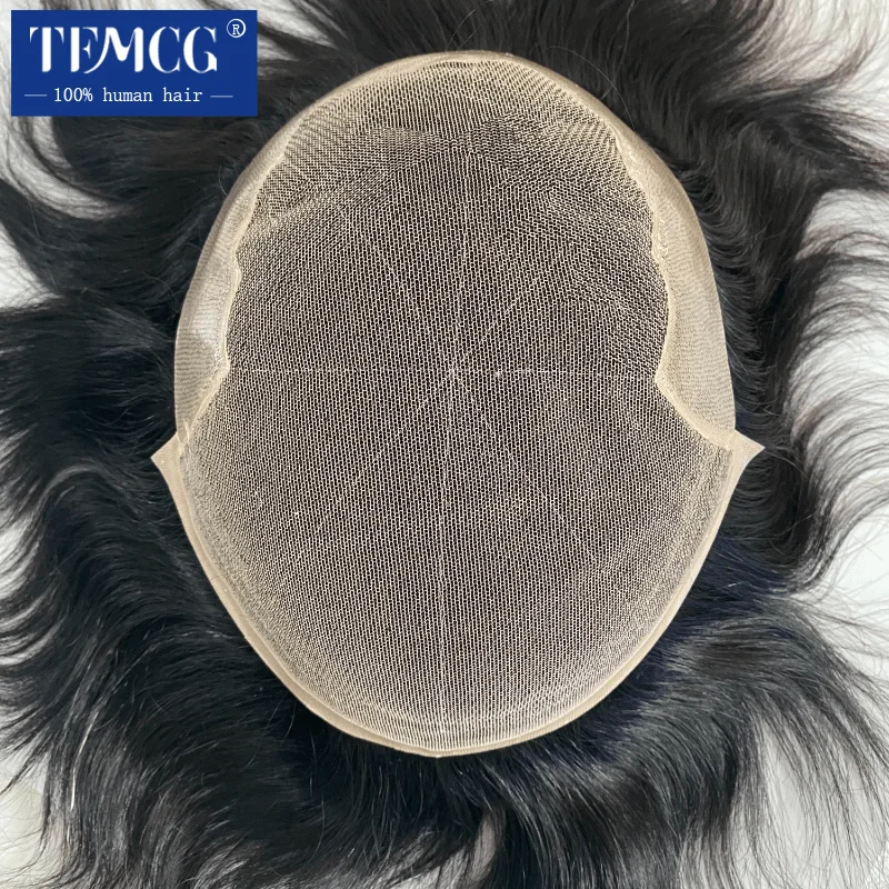 Q6 Male Hair Prosthesis Lace & Knotted PU Man Wig Replacement Systems Natural Human Hair Toupee Men,human hair toupee