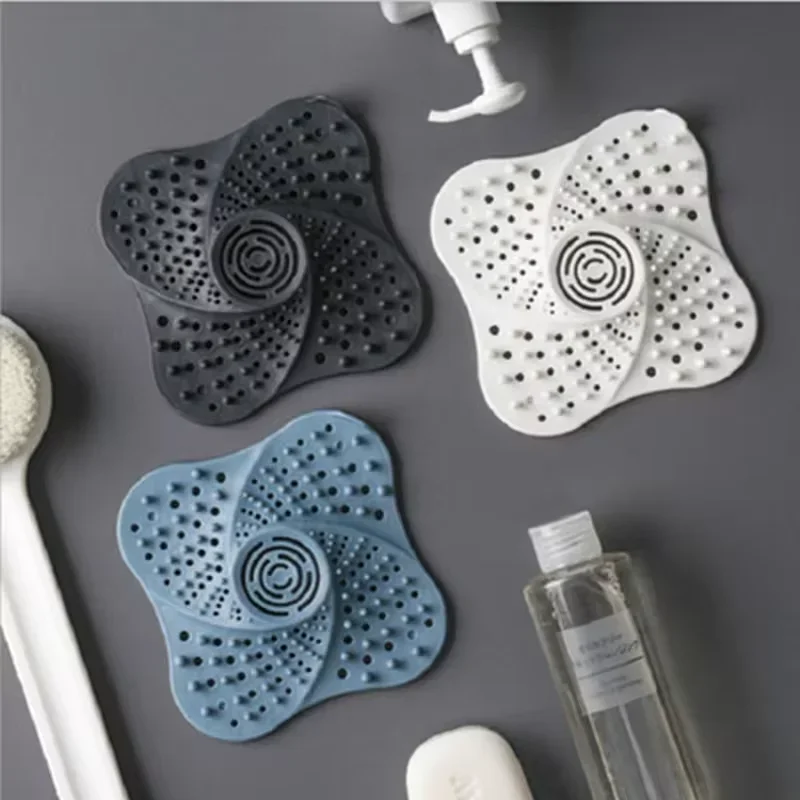 Sink Mesh Filter Silicone Filter Hair Sink Catcher Bathtub Drain Cover Plug Anti Odor Floor Drain Drain Hole Plug Sewer Hair Pad