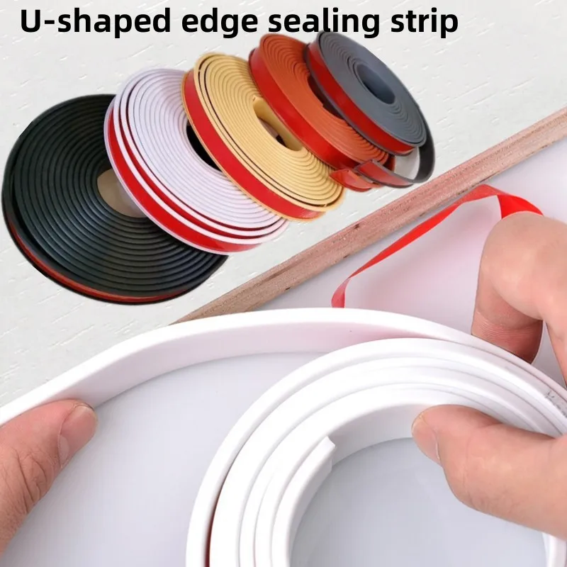 U-shaped Edge Banding Auto-adesivo Móveis Gabinete de Mesa Protetor de Borda Seal Strip Mobiliário Decoração Strip 5m Novidades