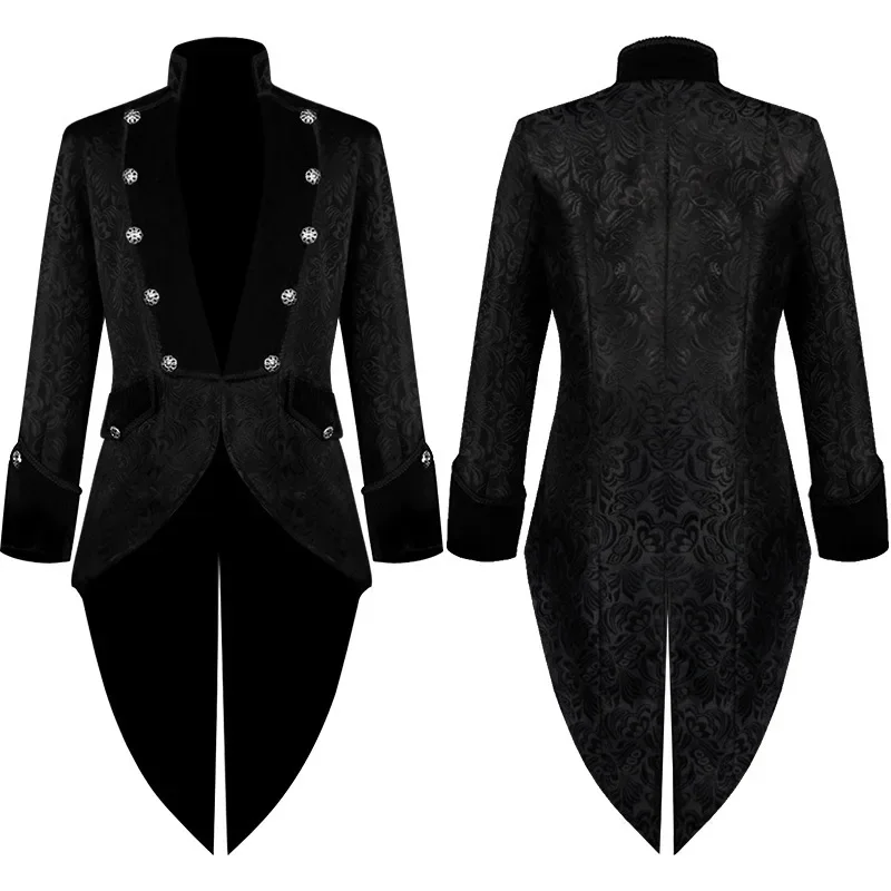 

Man Medieval Clothing Mid-length Punk Vintage Tuxedo