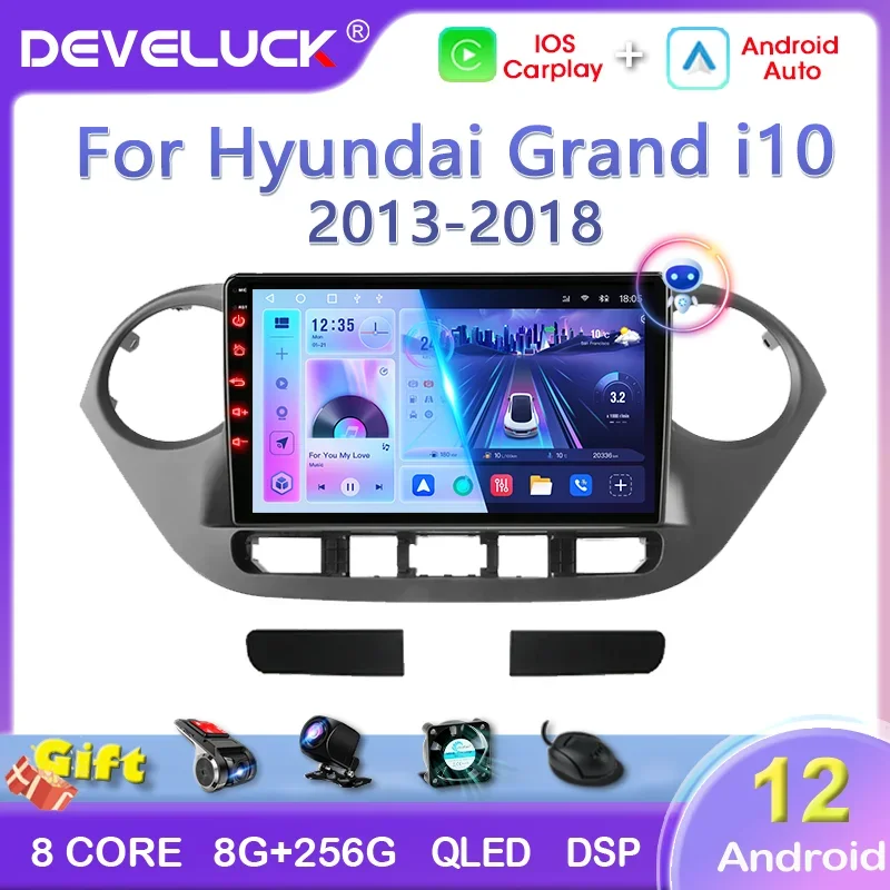 

2Din Android 12 Car Radio for Hyundai Grand I10 2013-2018 Multimedia Player GPS Navigation Carplay Stereo DVD Head Unit Speakers