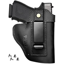 Enhanced Leather Holster for Versatile Concealed Carry Pistols (Black)