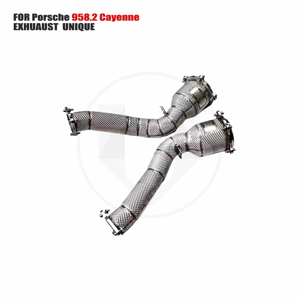 

UNIQUE Car Accessories Exhaust Downpipe High Flow Performance for Porsche 958.2 Cayenne 3.0T 3.6L With OPF Catalytic Converter