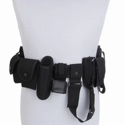 10PCS Security Belts Gun Holster Flashlight Pouch Military Training Polices Guard Utility Kit Duty Belt Belt with Pouches