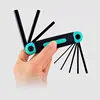 8pcs Portable Folding Socket Wrench Set Mini Inner Hexagon Socket Wrench Metric Multi-functional Household Outdoor Repair Tool 5