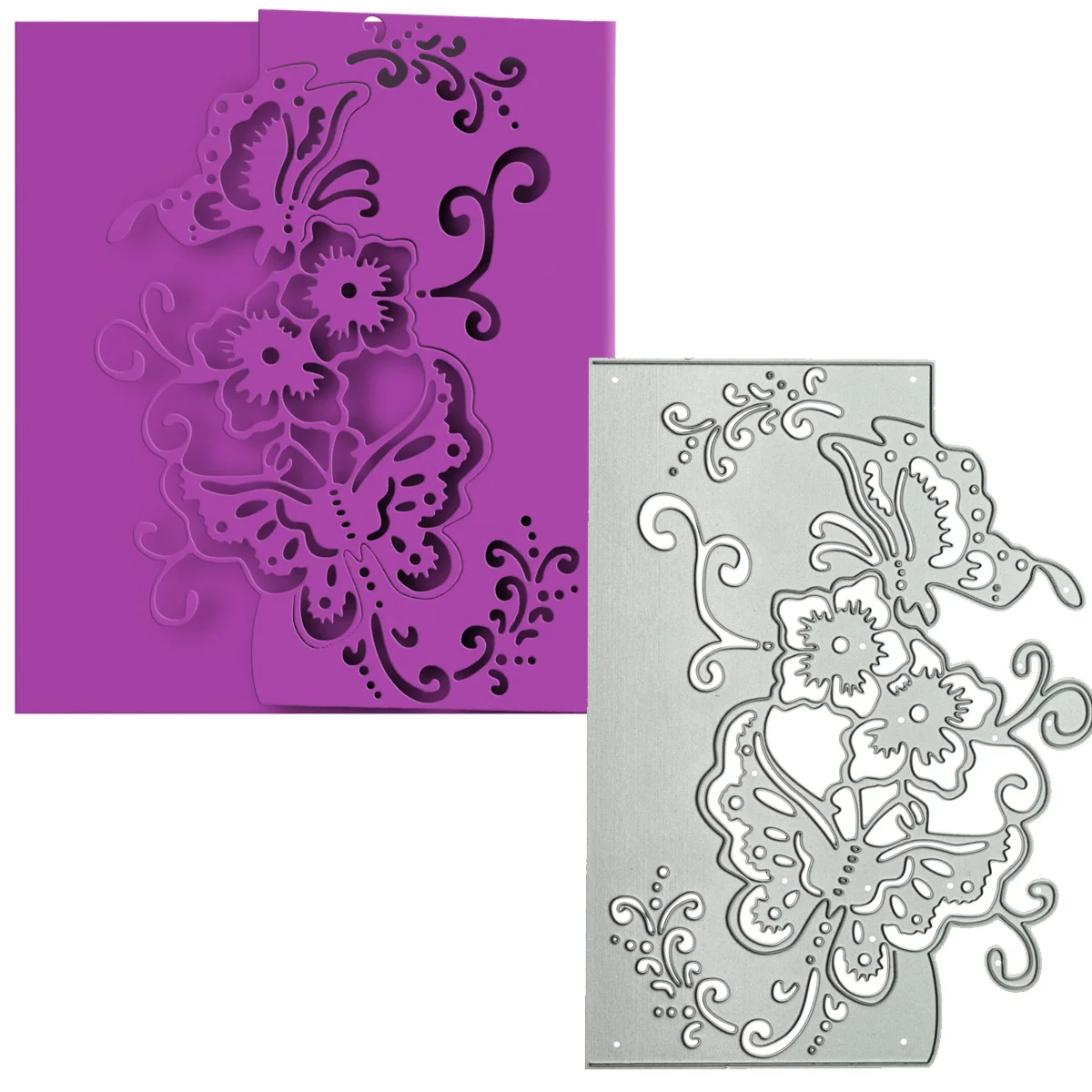 Fustellatura In Metallo Farfalla Che Balla Tra Il Bordo Della Copertina Della Carta Di Fiori Presscut Fai Da Te Carta Clipart Scrapbooking Decorazione