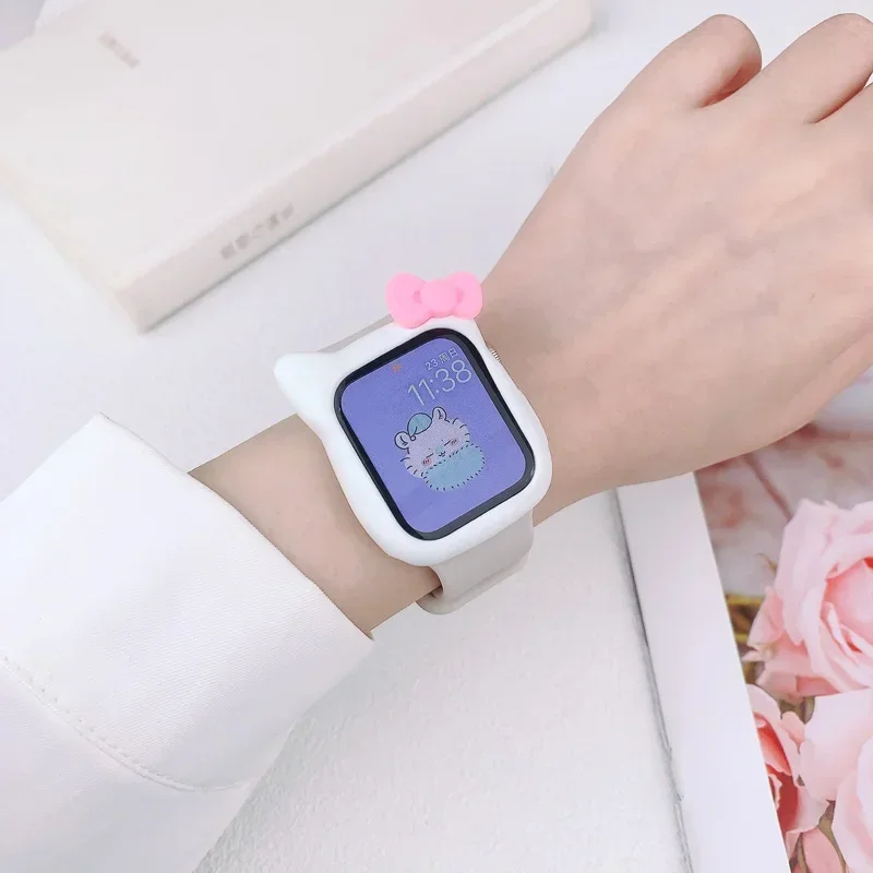 Candy Silikonhülle + Armband für Apple Watch 44 mm 40 mm 45 mm 41 mm Silikonarmband Correa Cover für iWatch Serie 8 9 7 6 SE 5 4 3 – Detail 9