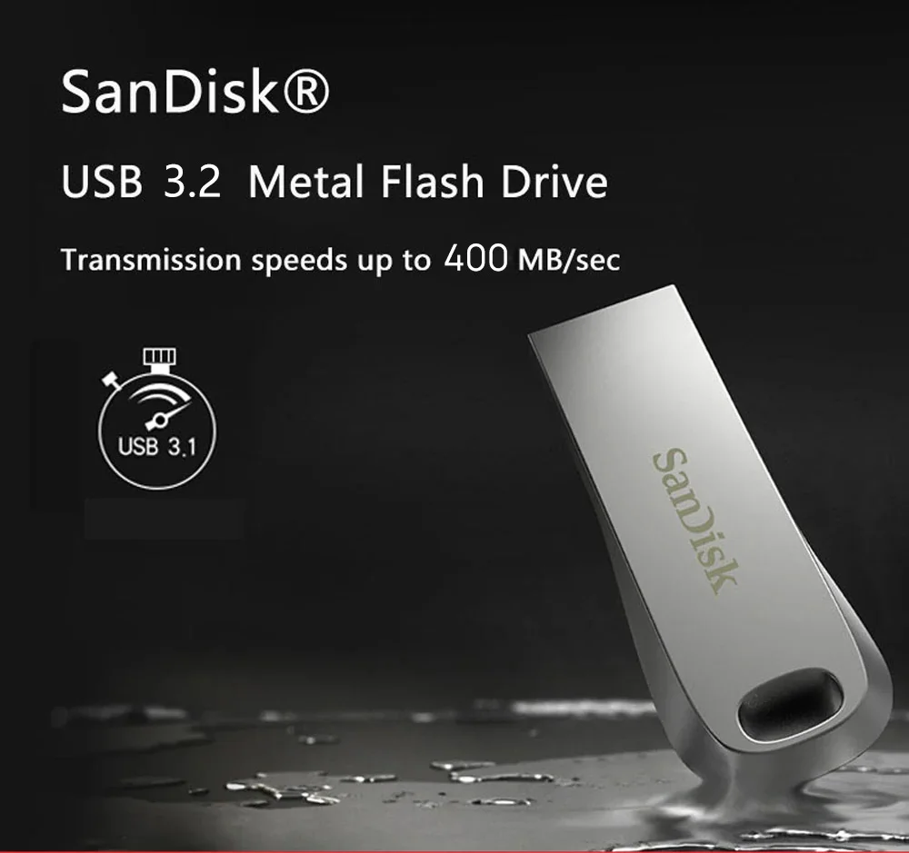 USB Flash Drive Flash Drive SanDisk Pen Drive CZ74 USB3.1 USB3.2 64G 128G 32G 256G 512G Memory Stick Metal U Disk Flash Drive For Laptop Tablet TV Car PC