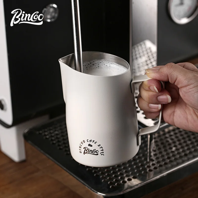 Brocca Schiumalatte In Acciaio Inox 500/1000 Ml Con Manico E Beccuccio, Scala In Ml/oz, Per Cappuccino, Caffè, Latte, Bar E Casa