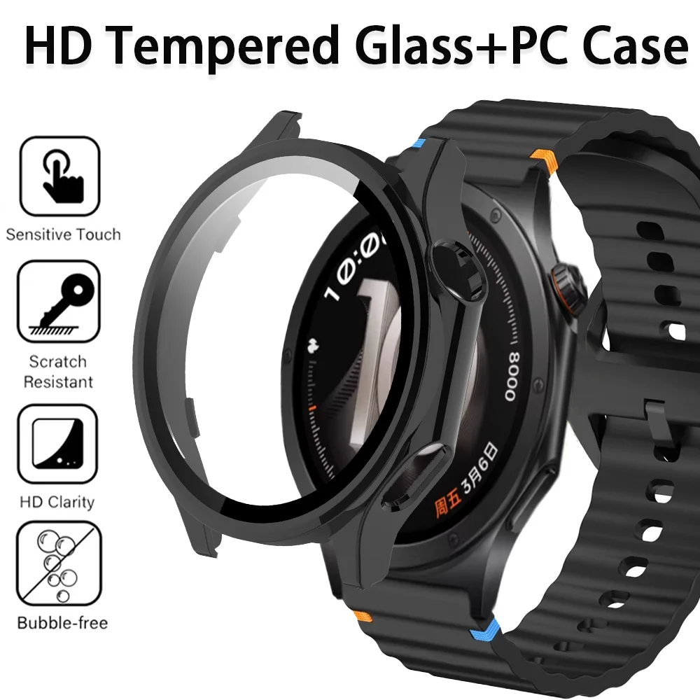 Premium HD Tempered Glass + PC Protective Case with Screen Protector Shell and Membrane Integration Cover
