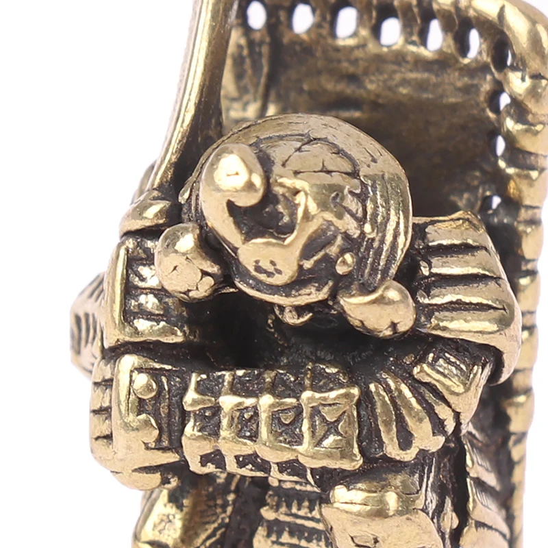 Japanese Broadsword Samurai Retro Brass Knife Beads Lanyard Pendants Outdoor EDC Tool DIY Woven Bracelets Accessories