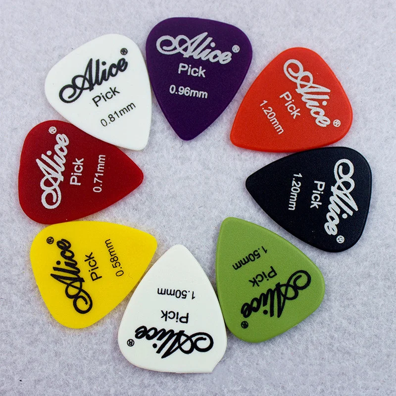 

50Pcs/Set Electric Guitar Pick Acoustic Music Picks Plectrum 0.58/0.71/0.81/0.96/1.20/1.50mm Thickness Guitar Parts Accessories