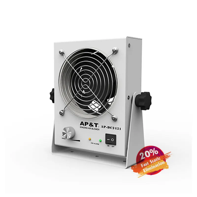 Ap-Dc2451-001-6 Ionizzatore Del Ventilatore Di Aria Di Neutralizzazione Di Elettricità Statica Da Banco