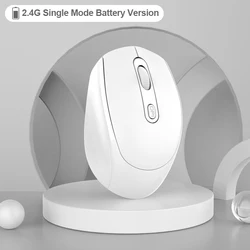 Ergonomic Wireless Optical Mouse with Long - Lasting Battery (Battery WHITE)