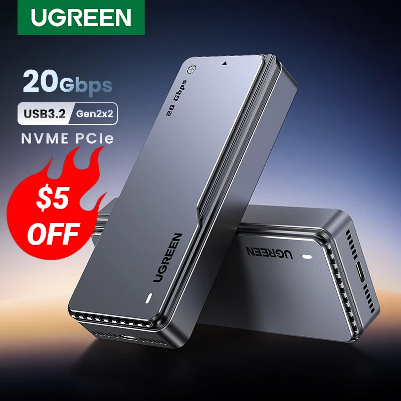 UGREEN 20Gbps NVMe SSD 케이스, 냉각 조끼 내장, 알루미늄 SSD 인클로저, M.2-USB3.2, Gen2x2 SSD 어댑터, M.2 NVME PCIE 케이스 Best Top5 UGREEN 20Gbps NVMe SSD 케이스, 냉각 조끼 내장, 알루미늄 SSD 인클로저, M.2-USB3.2, Gen2x2 SSD 어댑터, M.2 NVME PCIE 케이스 Best Top5