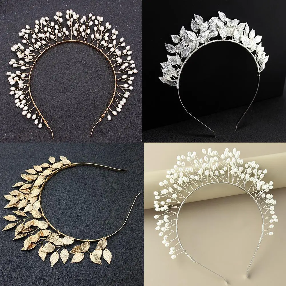 Retro Gold Leaf Headbands Wedding Roman Bride Greek Women Hair ...