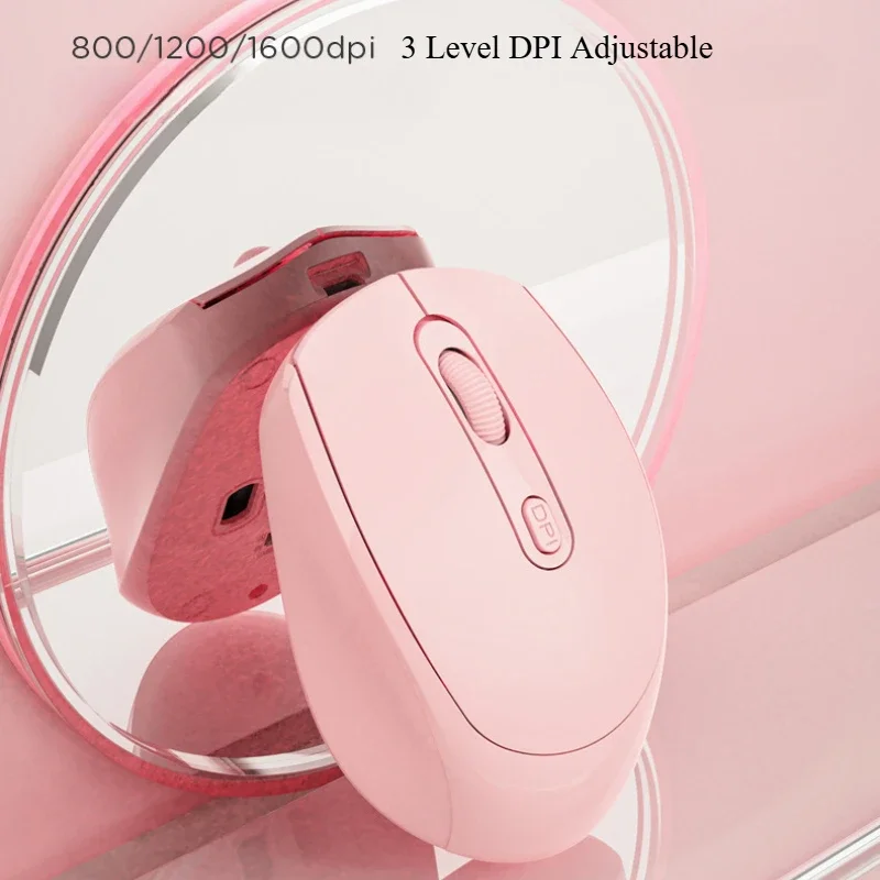 Bluetooth Wireless Mouse, 2.4G Portable Optical DPI Mouse, Great for Laptop, Chromebook, PC, Mac, Windows and School Work