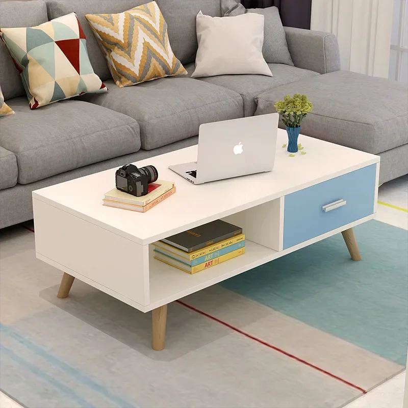 

Nordic Stylish Teapoy Creative Small Apartment Coffee Table Simple Modern Combination Economical Square Simple Wooden