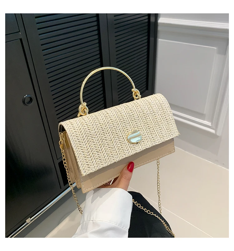 Fashion Pu Hasp Ladies Top-Handle Bags Braid Design 2024 New Brand Shoulder Bags for Women Free Shipping Bolsas Femininas