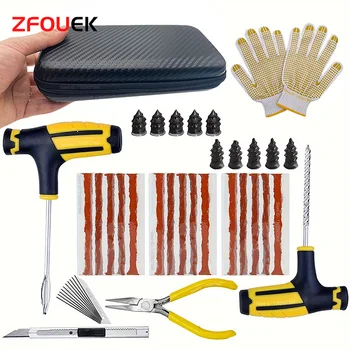 ZFOUEK Car Tire Repair Kit Puncture Plug Tools Tyre Puncture Emergency for Tire Strips Stirring Glue Repair Tool Kit 1