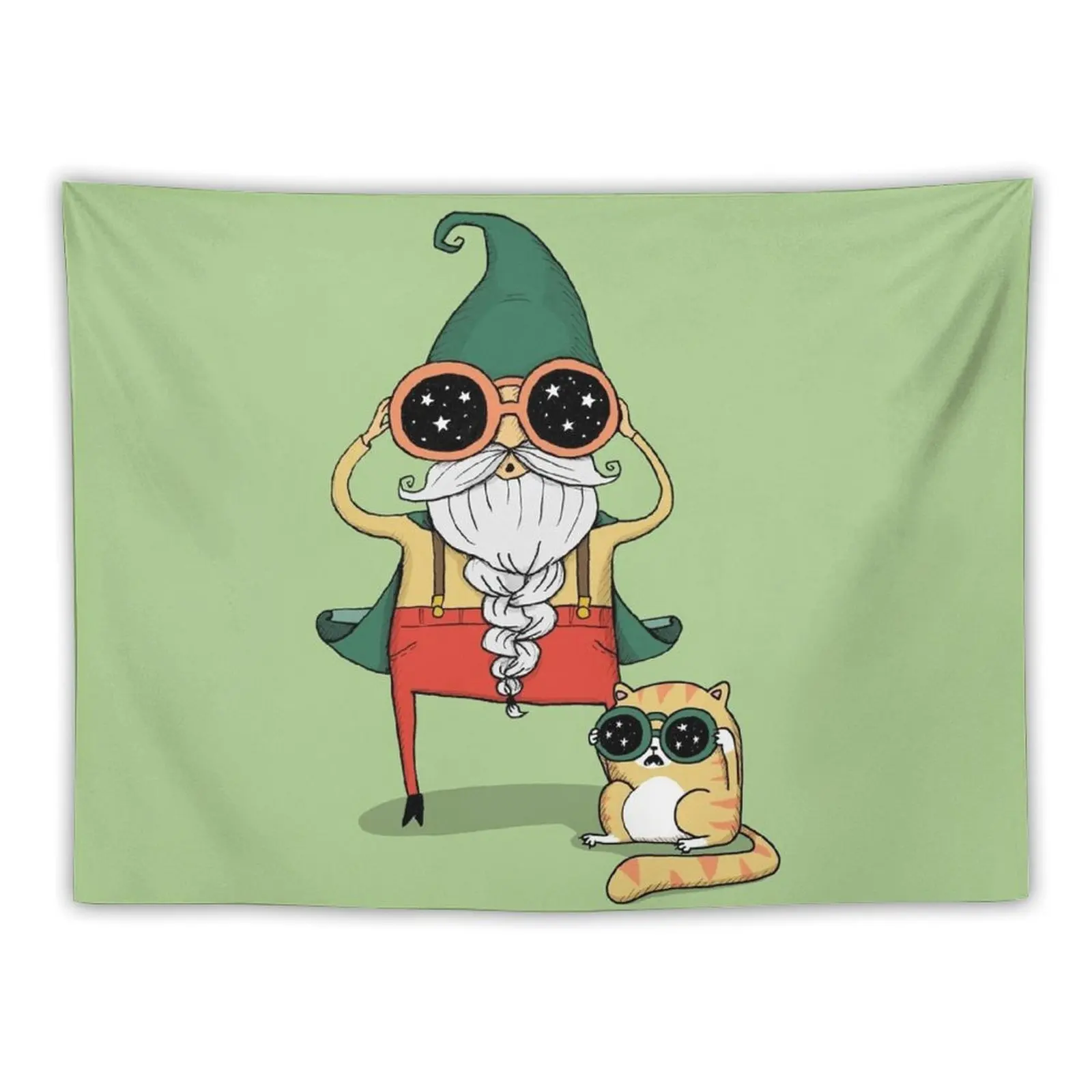 

Wizard and Cat Tapestry Aesthetic Room Decoration Bedroom Deco Wall Tapestries Mushroom Tapestry