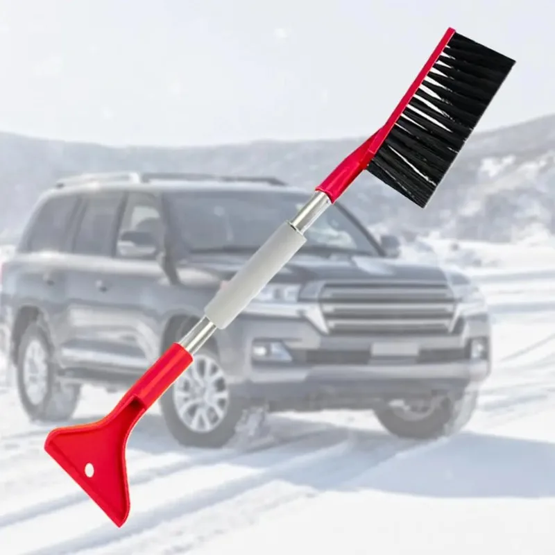Multi-Functional Long-Handle Windshield Snow Scraper  Detachable Cleaning Brush, Efficient Ice Scraping Tool for Winter Car Care