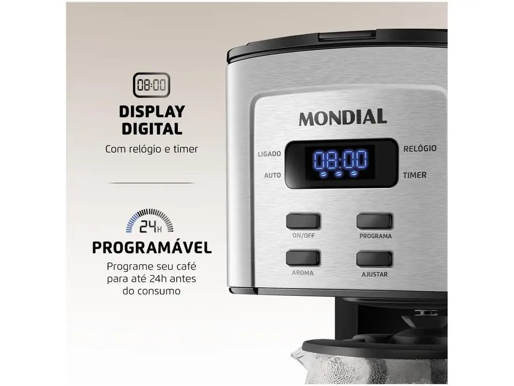 Cafeteira Elétrica Mondial Dolce Arome Digital - 220V 3