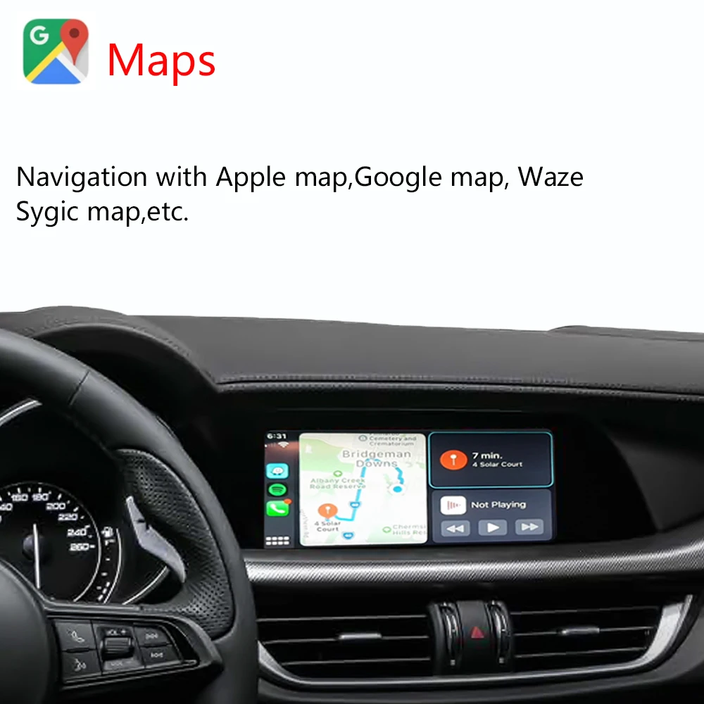 Wireless Apple CarPlay Android Auto For Alfa Romeo Stelvio & Giulia/Giulietta 16-19 Models Multimedia USB Navigation DSP