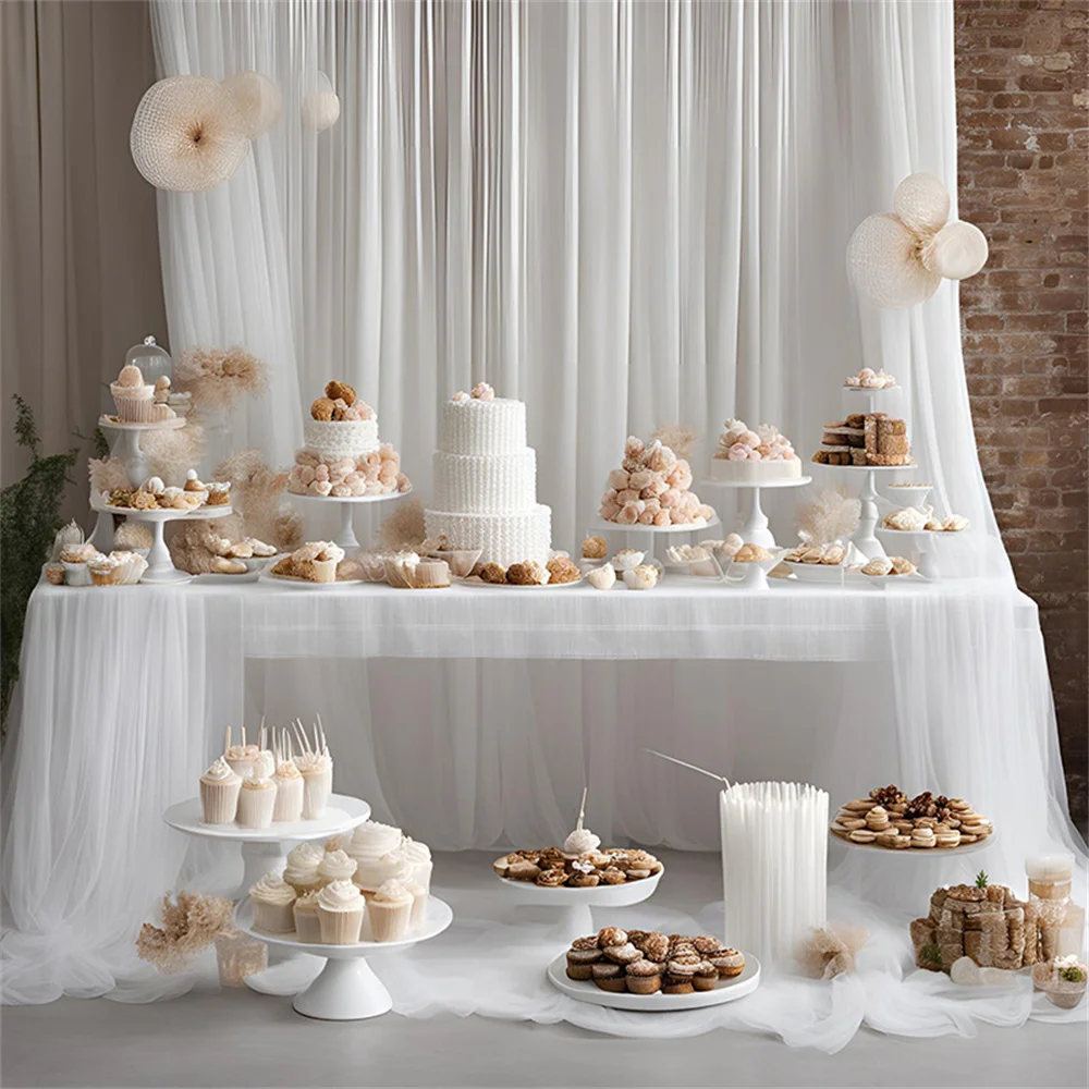 1–10M Sheer Wedding Tulle Backdrop Curtains for Party & Photography 5