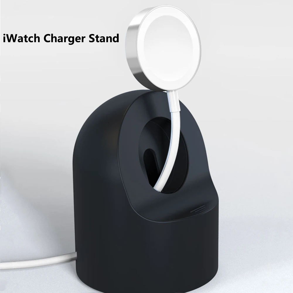 Charger Stand For Apple Watch Ultra/8/SE2/7/6/SE/4/3 49mm/45mm/44mm/42mm/41mm/40mm/38mm iWatch Durable Silicone Nightstand Mode