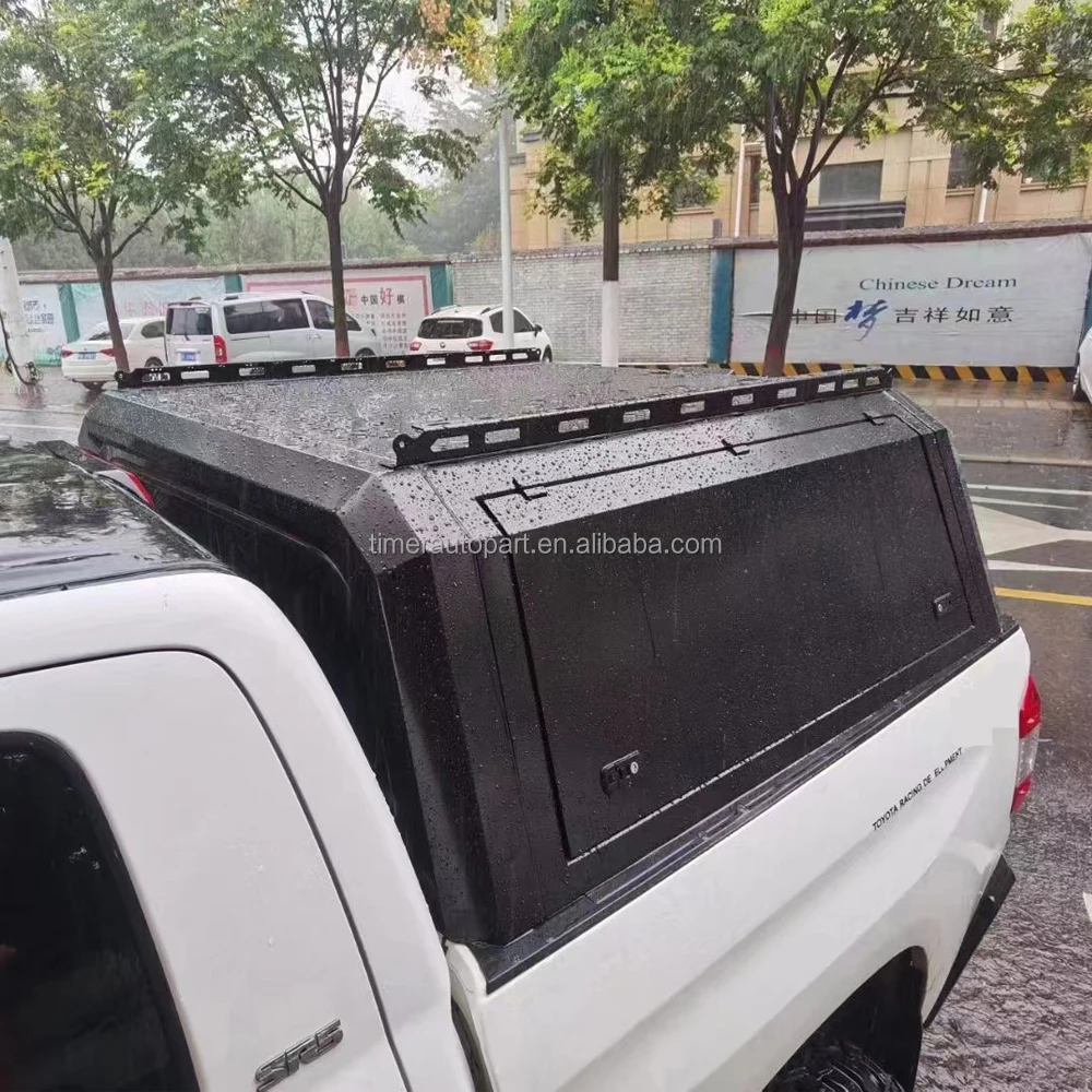 Aluminium Hard Top Pickup Truck Caps Ford Ranger Ram F150 250 High Tonneau Cargo Cover Canopy Topper With Sliding Windows