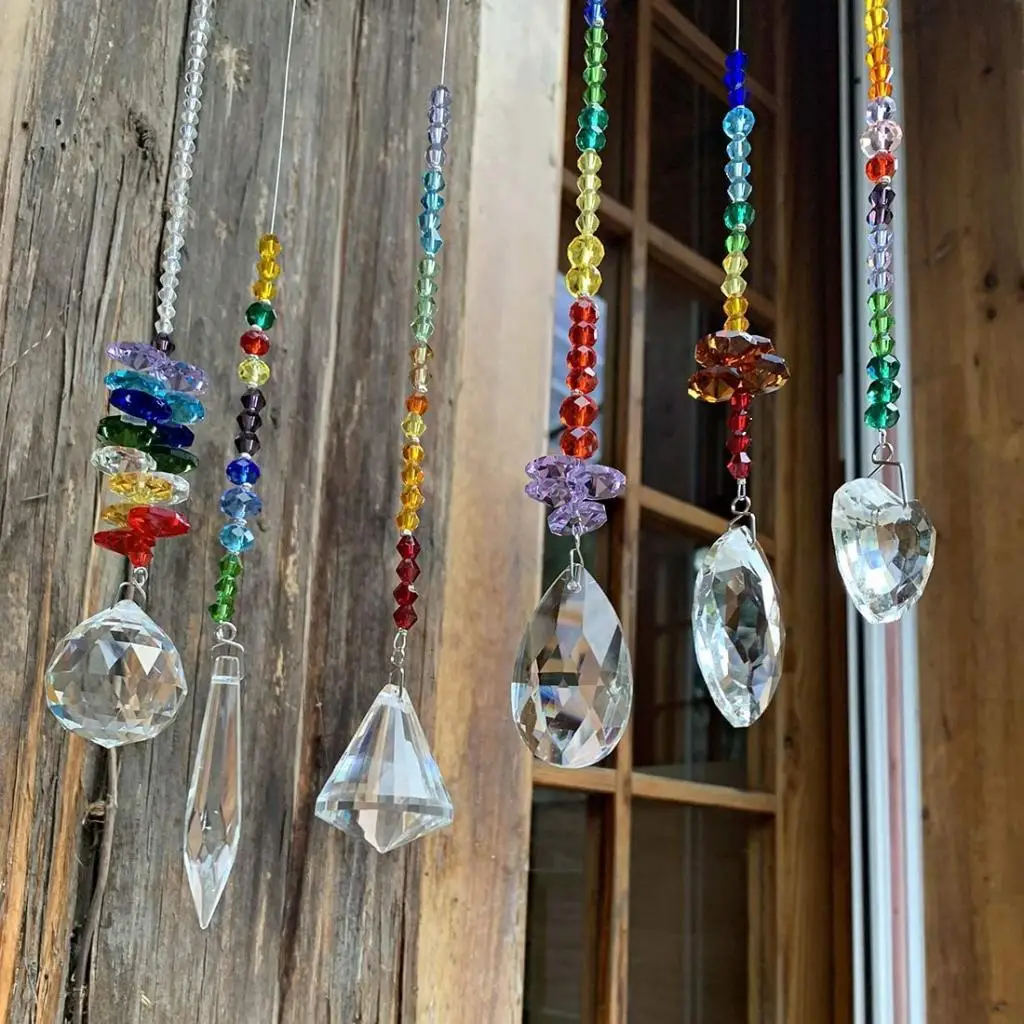 Colorful Crystals Glass Pendants Chandelier Hanging Ornament Teardrop Crystal Absolutely gorgeous quality