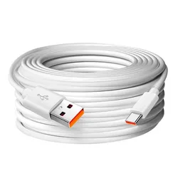 High - Speed USB - C Fast Charging Cable - Versatile Lengths - 5m (WHITE)