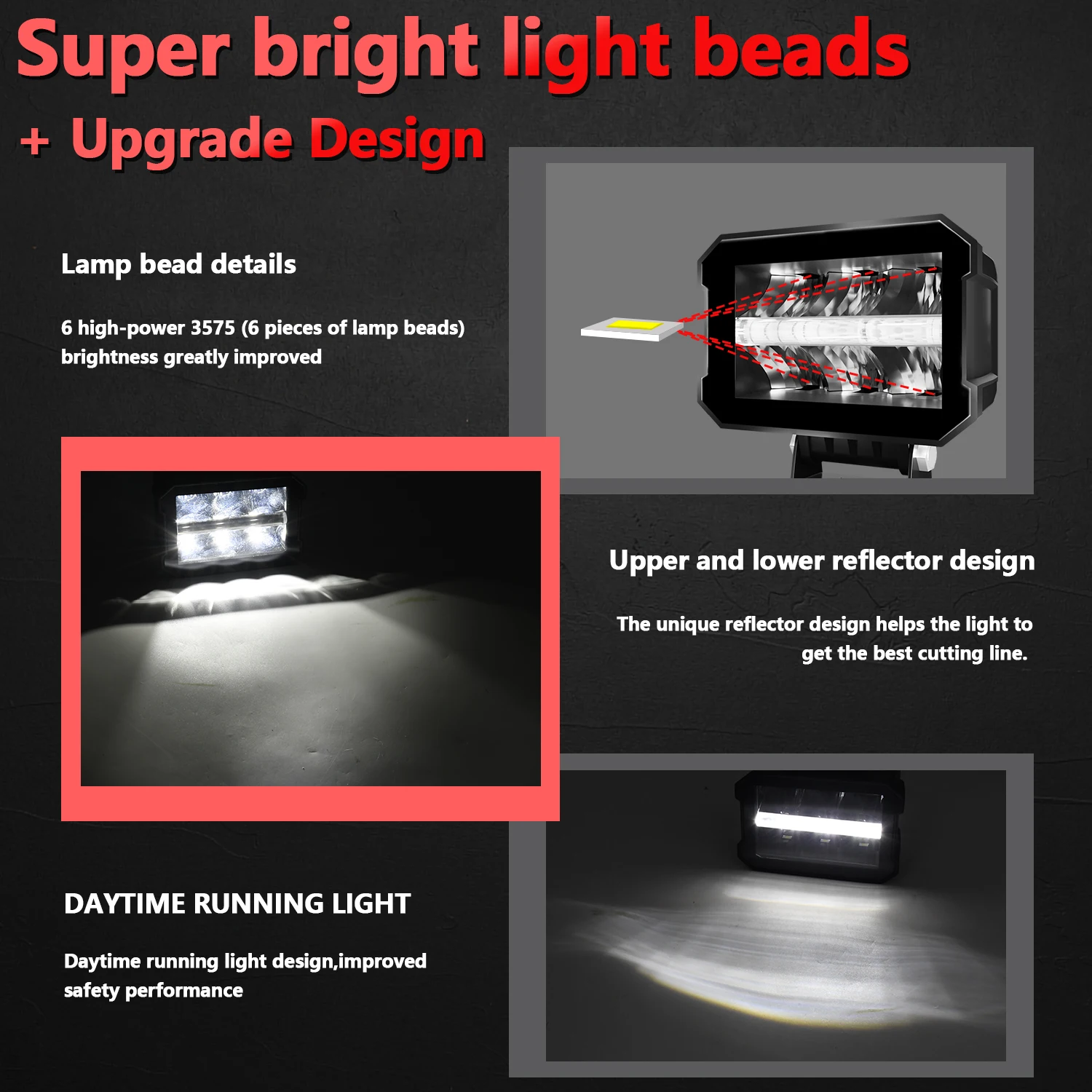 Car LED Floodlight Lamp Angel Eyes DRL 400w Light Led Bar 12v LED Lighting Work