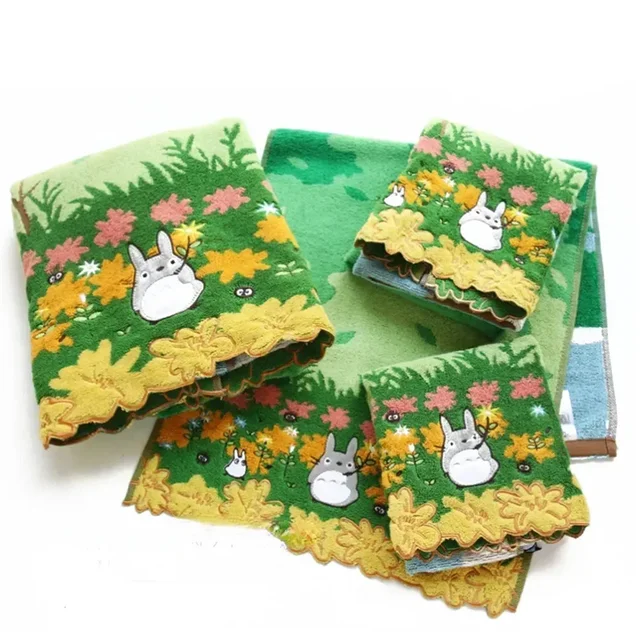 Mignon 100% coton broderie dessin animé serviettes salle de bain petite serviette Batrh pour enfants adultes plage 1