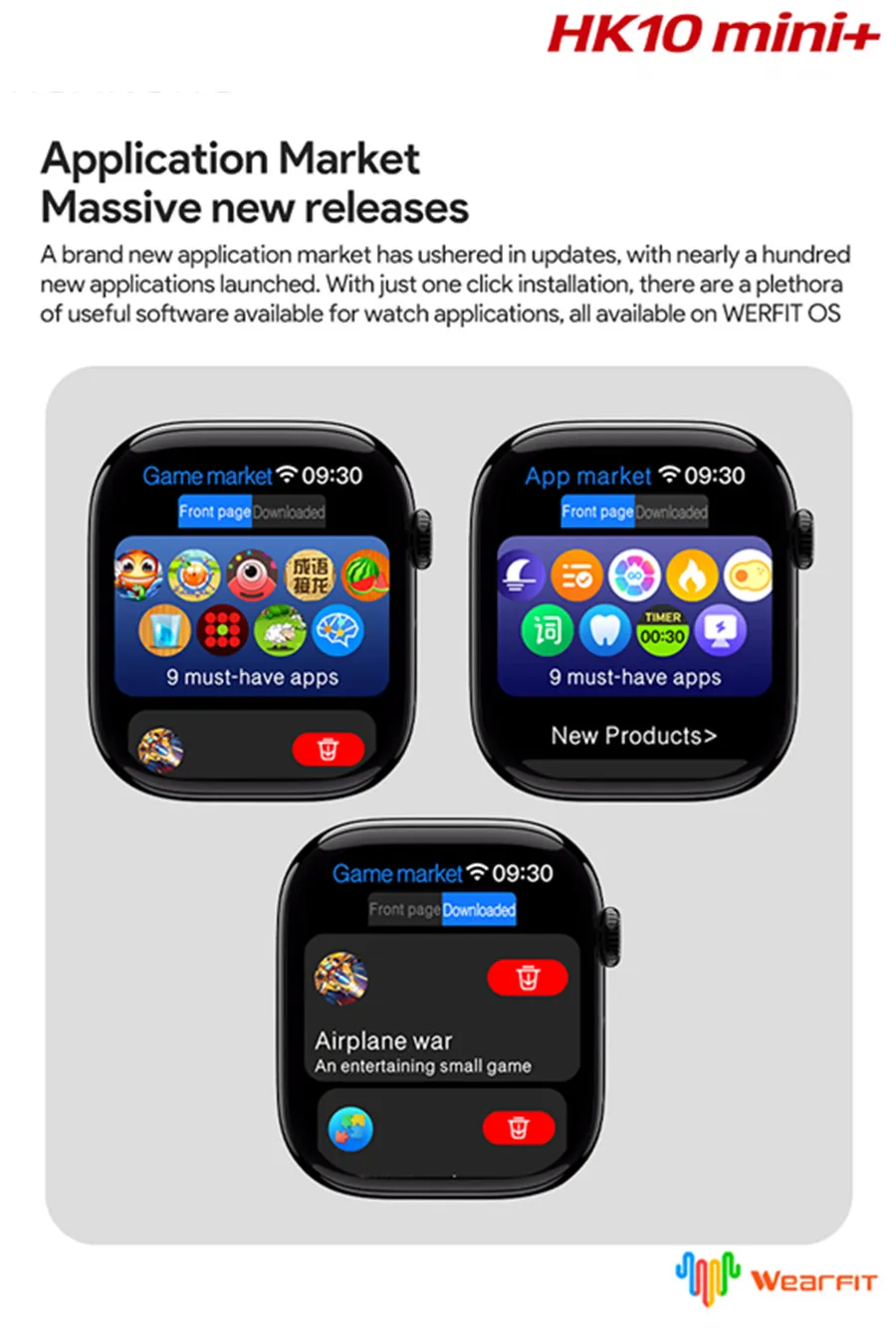 HK10 MIni+ Smart Watches Men Women Bluetooth 1.75 AMOLED Smart Voice Assistant Gravity Dial Health Monitoring Latest Version 5