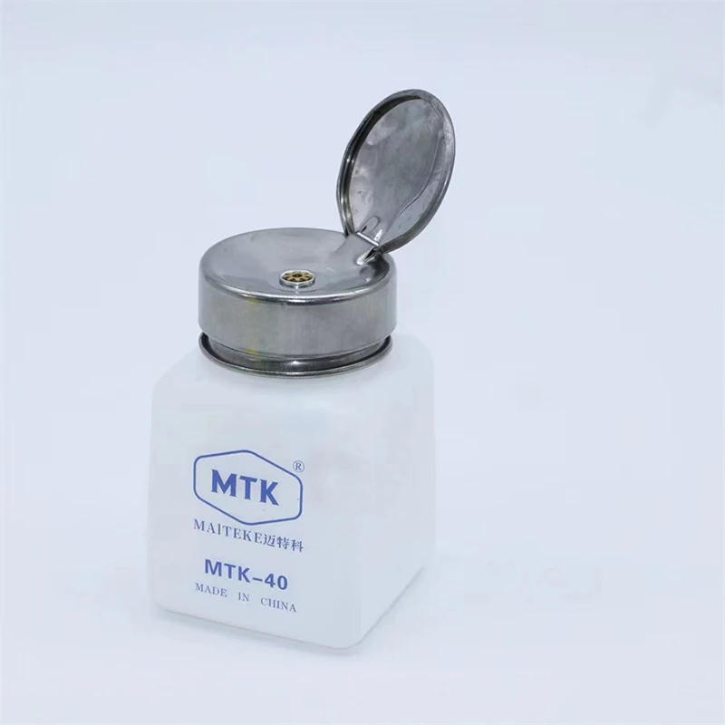 스테인레스 스틸 캡이있는 120ML 180ML 250ML 알코올 병 휴대 전화 유지 보수 청소 정전기 방지 액체 플라스틱 용기