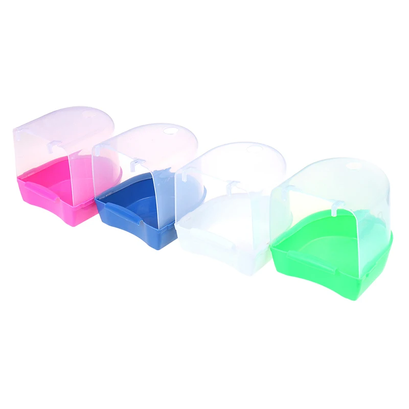 Hanging Bird Bath Cube Parrots Bathtub Bath Shower Box Cage for Little Bird Canary Budgerigar Cockatiel Lovebird Boxes Accessory bird bath