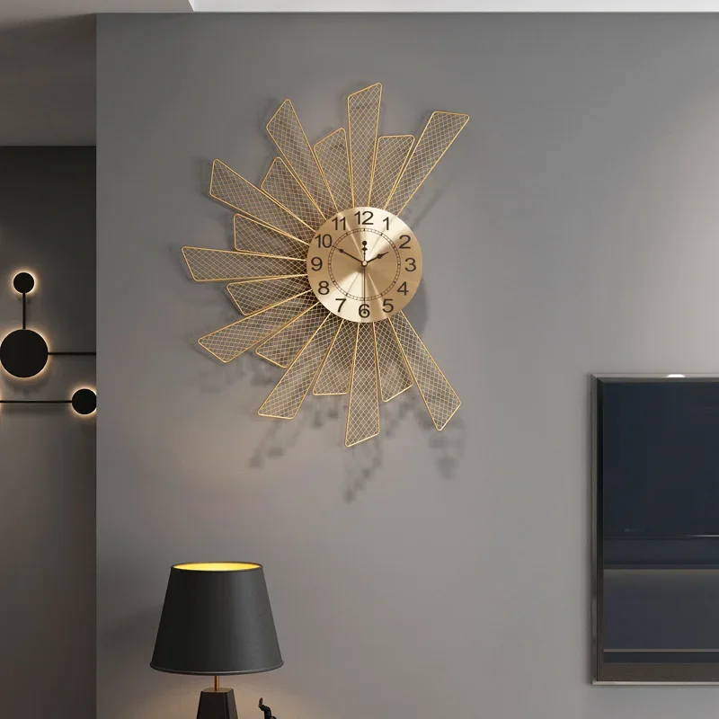 

Modern Decoration Domestic Wall Clock Wall-Mounted Nordic Light Luxury Art Pocket Watch Fashion Creative Living Room