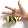 1pcs PVC Volleyball Keychain Anime Style Mini 3D Ball Key Ring Bag Charm Accessories Gift 5