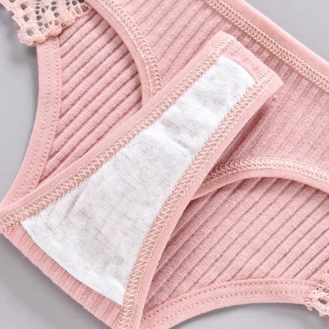 3PCS Cotton Antibacterial Women's Panties Solid Color G-string Quick Drying Soft Women's Underwear Sexy Breathable Girl's Panty 5