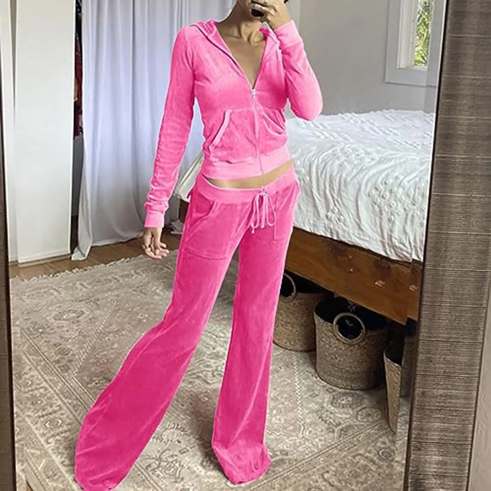 JuliaFashion-High Quality Hoodies Tracksuits 2 Piece Set