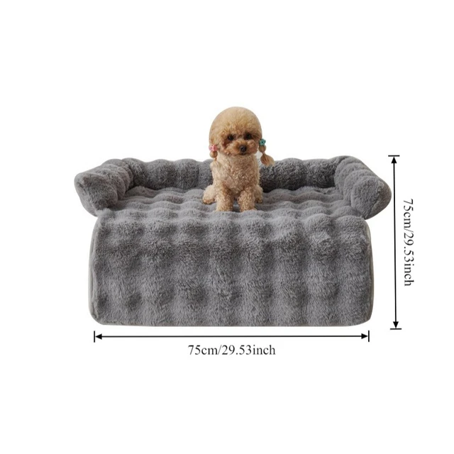 1pc Faux Rabbit Fur  Large Dog Mat Cat Bed Pet Mattress Fun Luxury Plush Pet Bed Suitable for Small To Medium Dogs and Cats애견용품 6